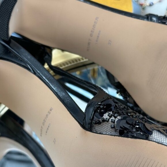 🆕 KURT GEIGER LONDON 🧿 NWOB Regent Floral Sequin Low Heel Slingback Sz 37 US 7 - Picture 14 of 14